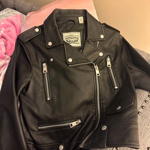 Women’s leather Levi’s jacket - small tear in upper arm